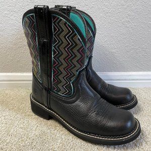 Ariat Ladies Fatbaby Heritage Dapper Western Boots. Size 9.5 B